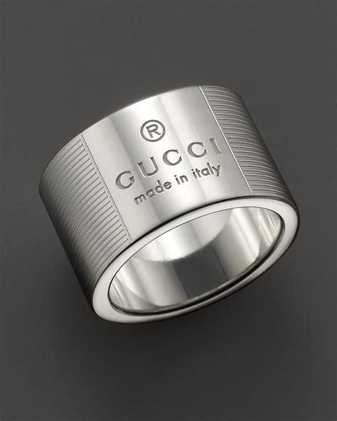 gucci sterling silver trademark stripes ring|Gucci sterling silver butterfly ring.